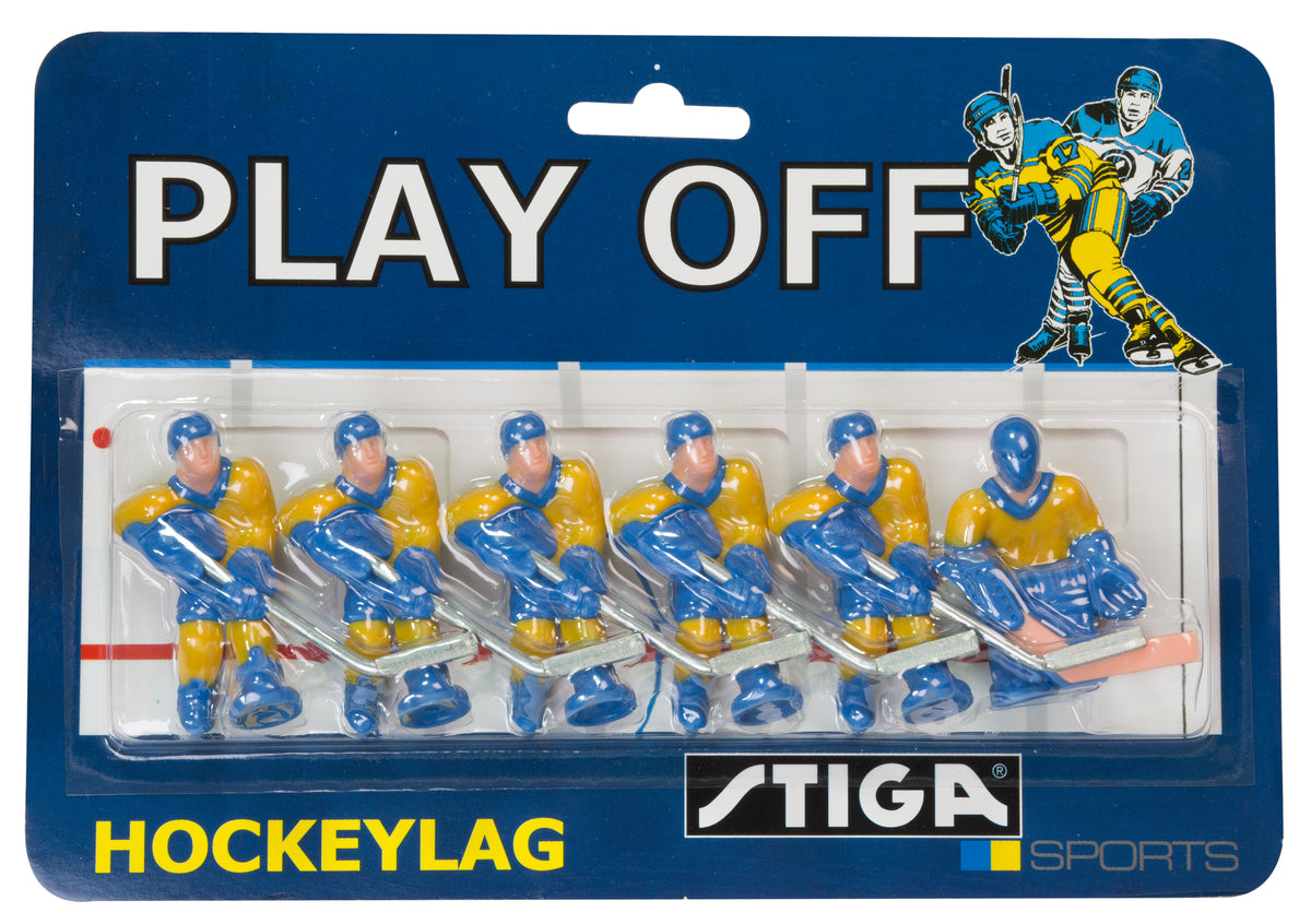 Sweden team set for STIGA Play Off 21: players in yellow and blue in the STIGA box