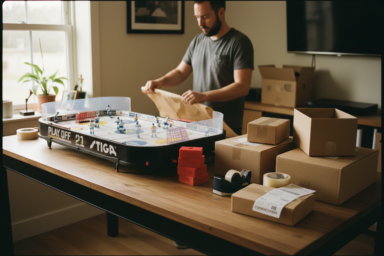 Shipping preparation - STIGA table hockey and holders - Option 4